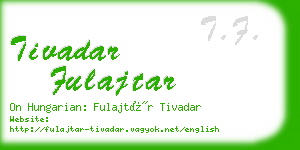 tivadar fulajtar business card